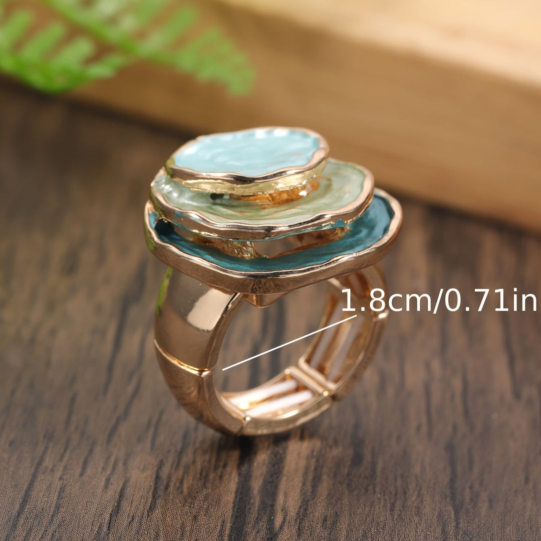 Beata – Elegant boho trippellagers ring