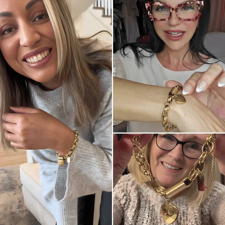 Elsa – elegant förgyllt chunky armband
