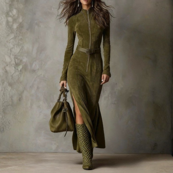 Yvonne – Lång mockaklänning