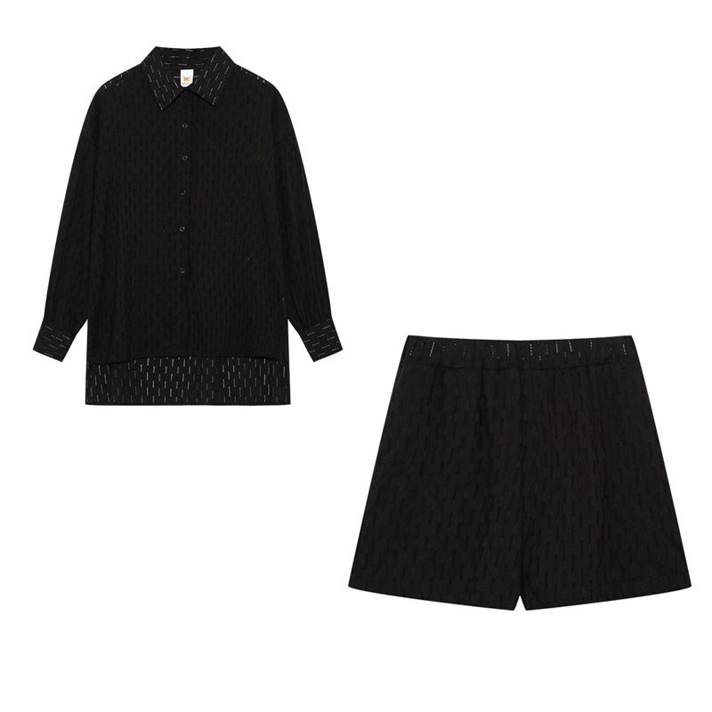 Charlotta – Lätt skjort- och shortsset