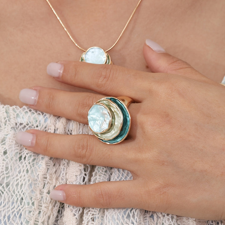 Beata – Elegant boho trippellagers ring