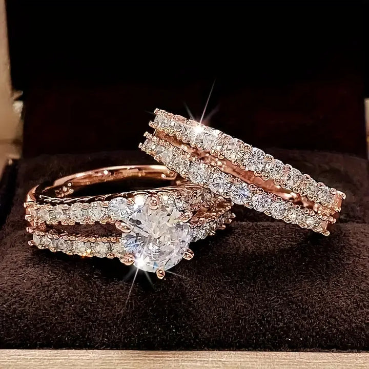 Agneta – Elegant strålande guldringset