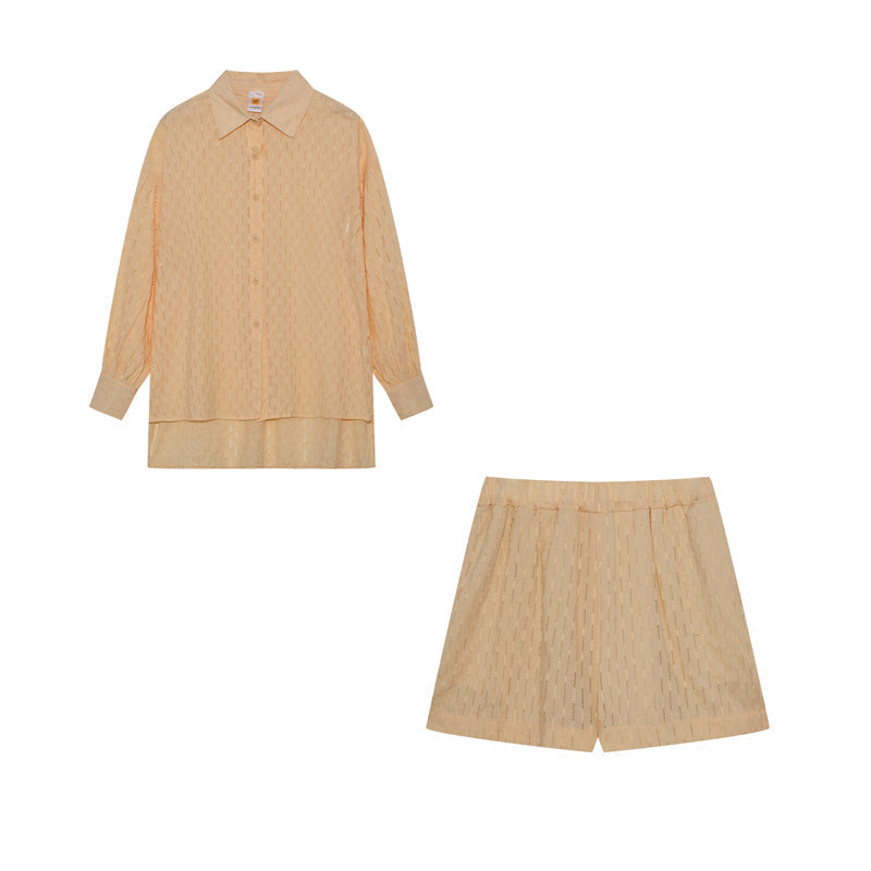 Charlotta – Lätt skjort- och shortsset