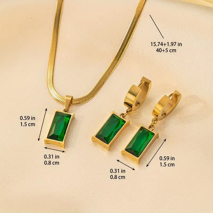 Gudrun – elegant guld smyckeset