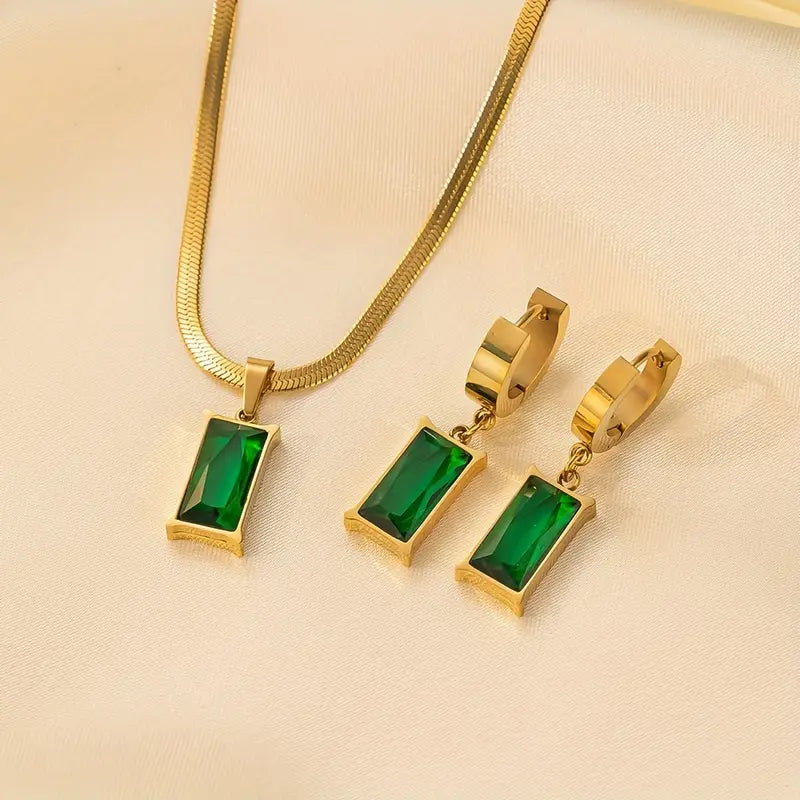 Gudrun – elegant guld smyckeset
