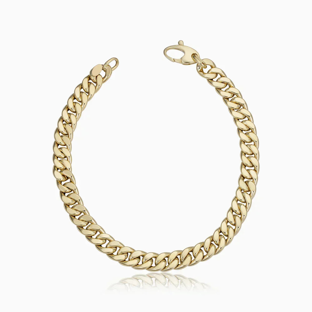 Tilda – Armband i antikguld med kubalänkar