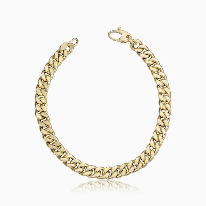 Tilda – Armband i antikguld med kubalänkar