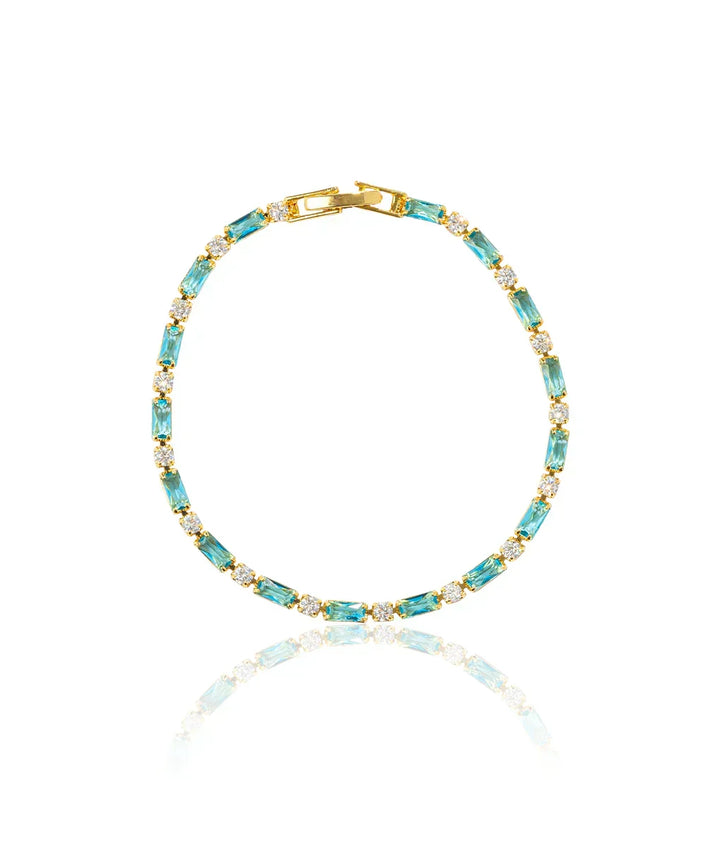 Carina – Elegant armband med naturlig turkos och guld
