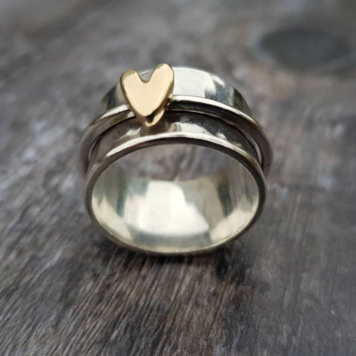 Rebecka – Silver- och guldhjärtring