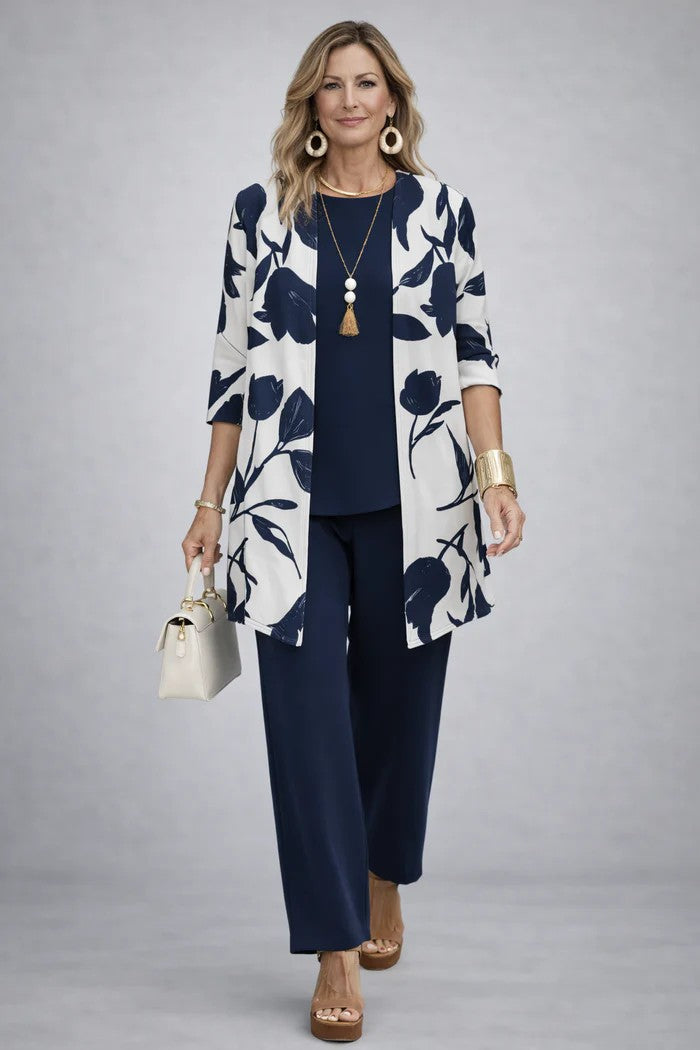Rosemary – Tredelsset med bladmönstrad kofta
