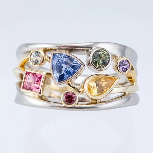 Barbro – Vintage färgglad ring