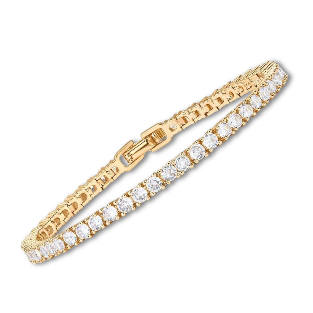 Gittan – Elegant klassiskt tennisarmband i guld