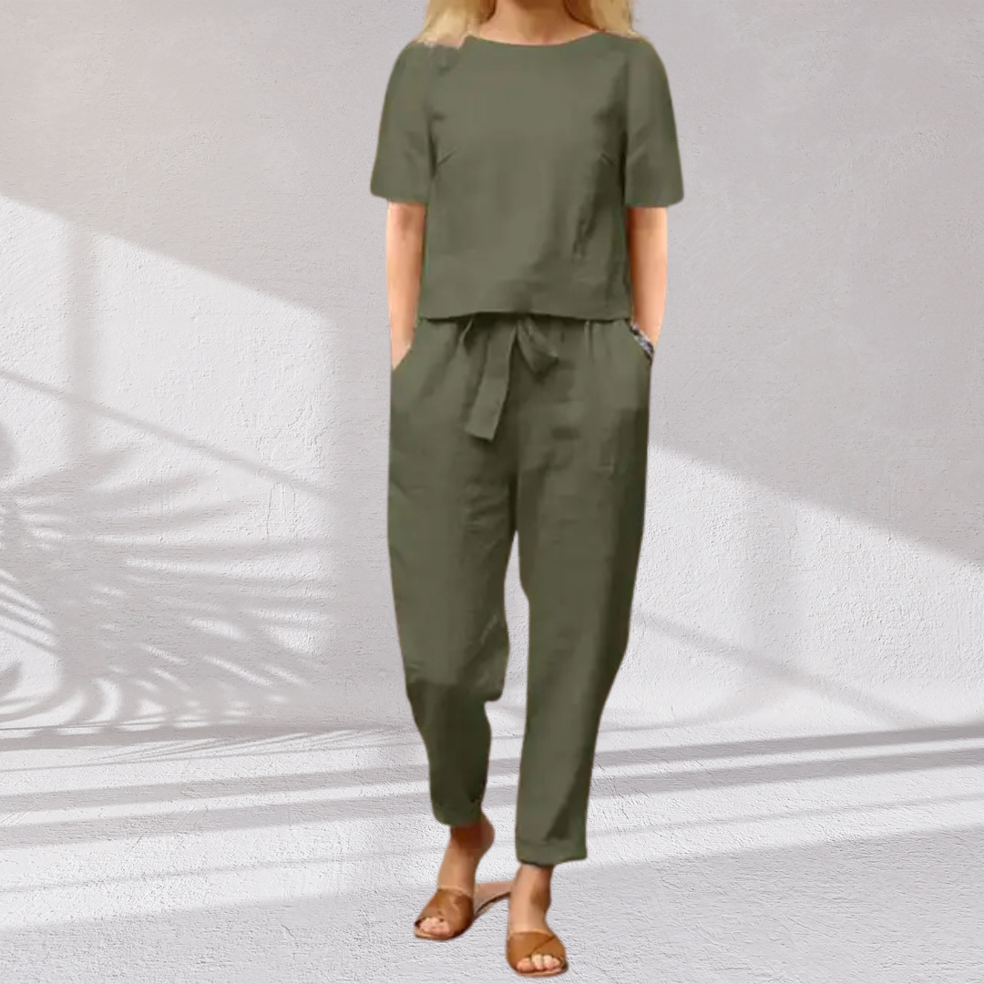 Vendela™ - Elegant Dam Sommar 2-Delat Set