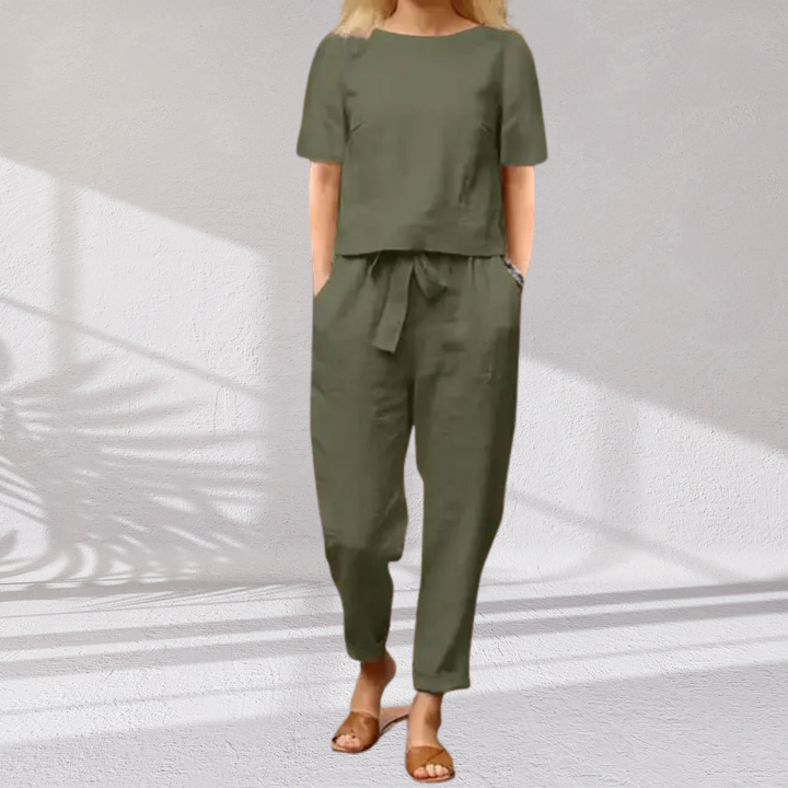 Vendela™ - Elegant Dam Sommar 2-Delat Set