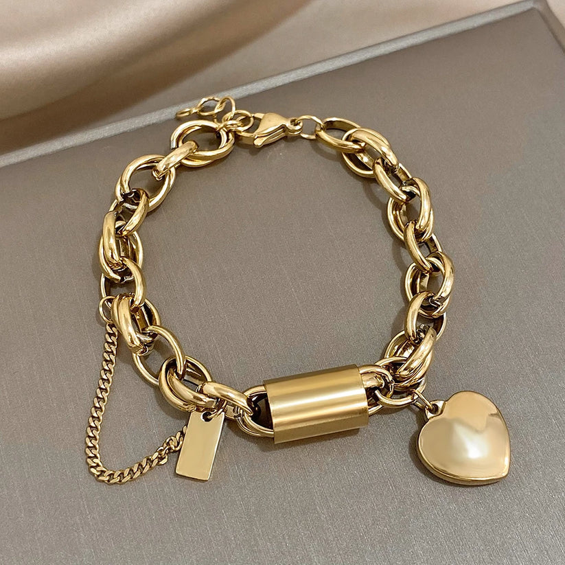 Elsa – elegant förgyllt chunky armband