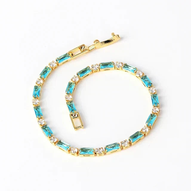 Carina – Elegant armband med naturlig turkos och guld