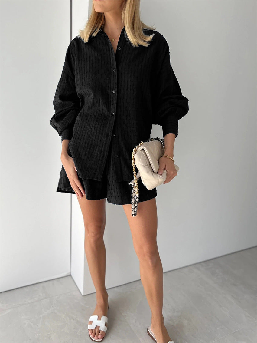 Charlotta – Lätt skjort- och shortsset