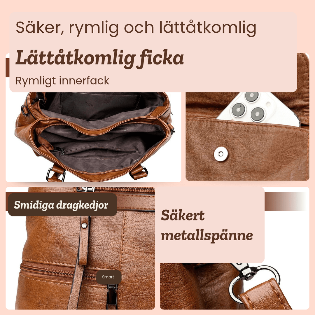 Barbro – Rymlig axelväska med flera fack
