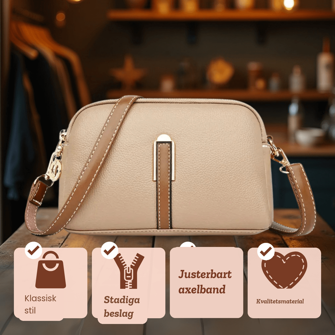 Britt – Klassisk crossbodyväska i läder