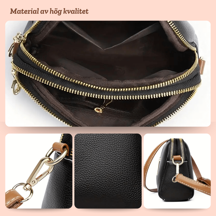 Britt – Klassisk crossbodyväska i läder