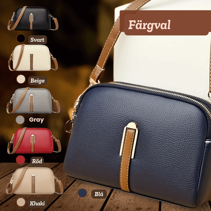 Britt – Klassisk crossbodyväska i läder