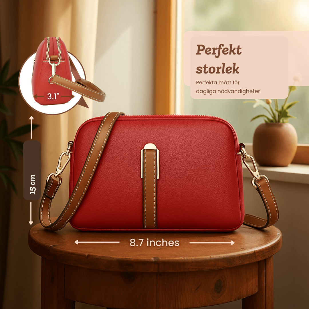 Britt – Klassisk crossbodyväska i läder