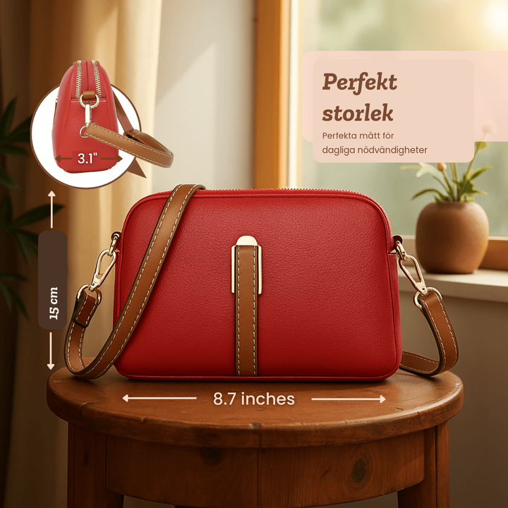 Britt – Klassisk crossbodyväska i läder