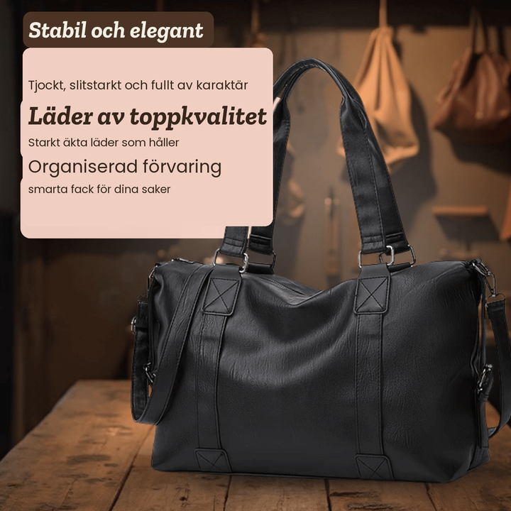 Cecilia – Rymlig weekendväska i läderimitation