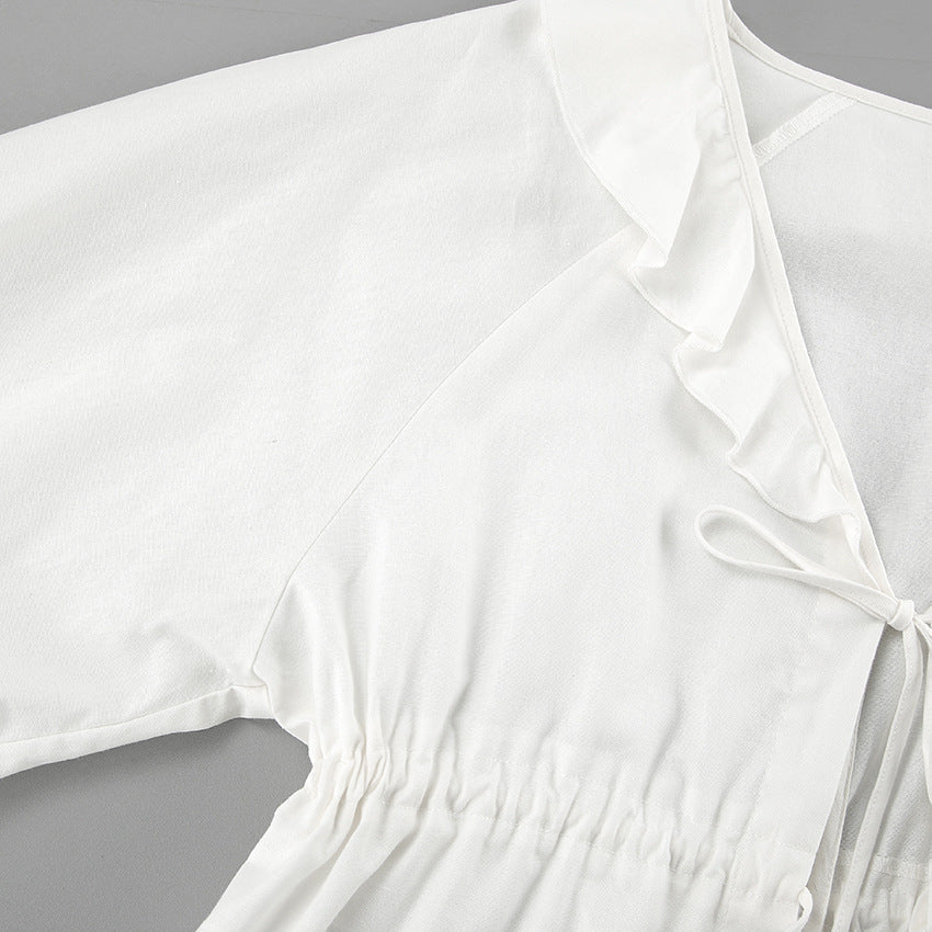 Gittan – Set med volangig knyttopp och shorts