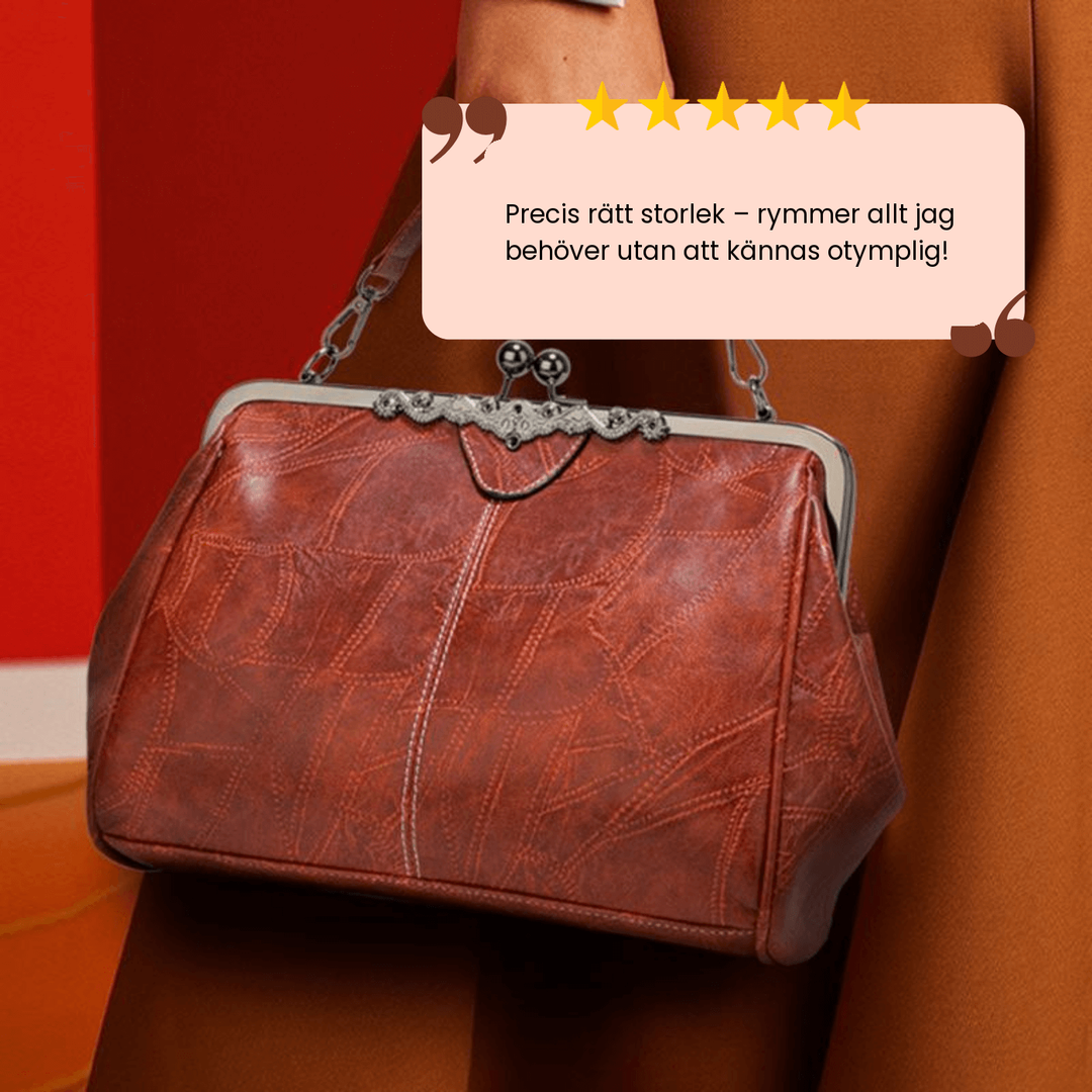 Elisabet – Handväska med vintage-lås och handstygn