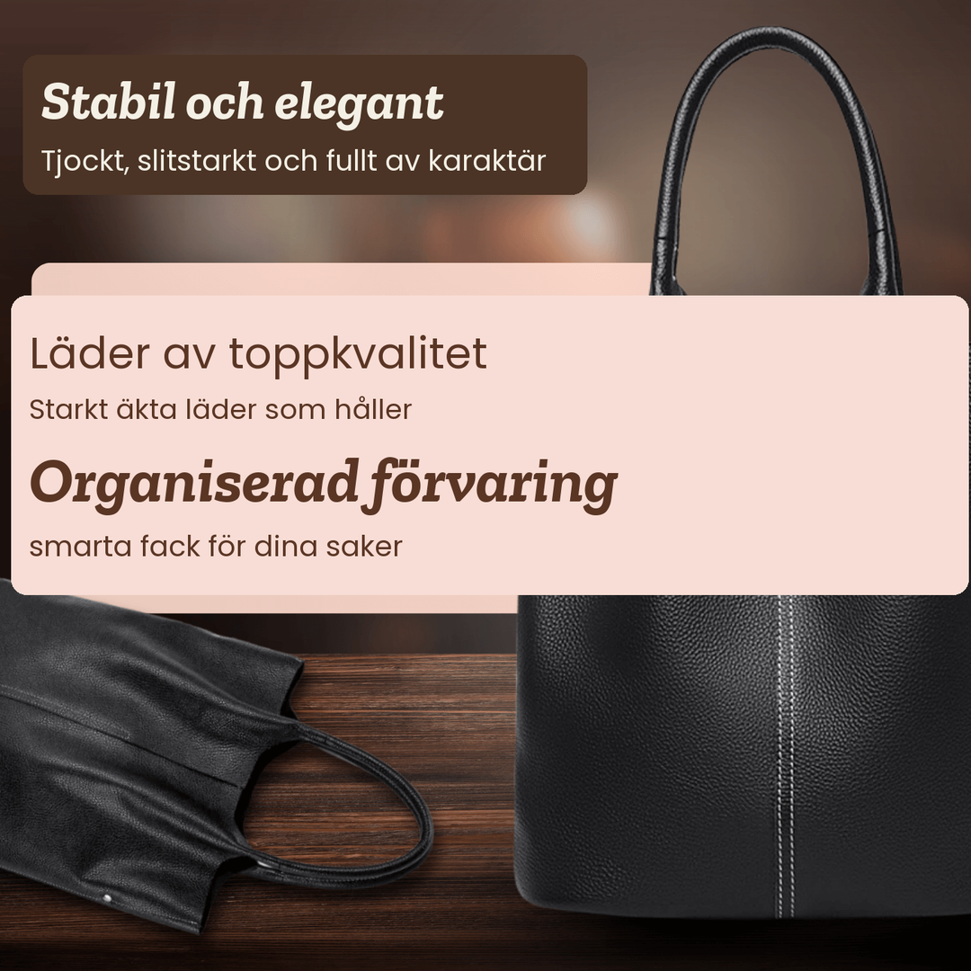 Elsa – Rymlig toteväska i skinn