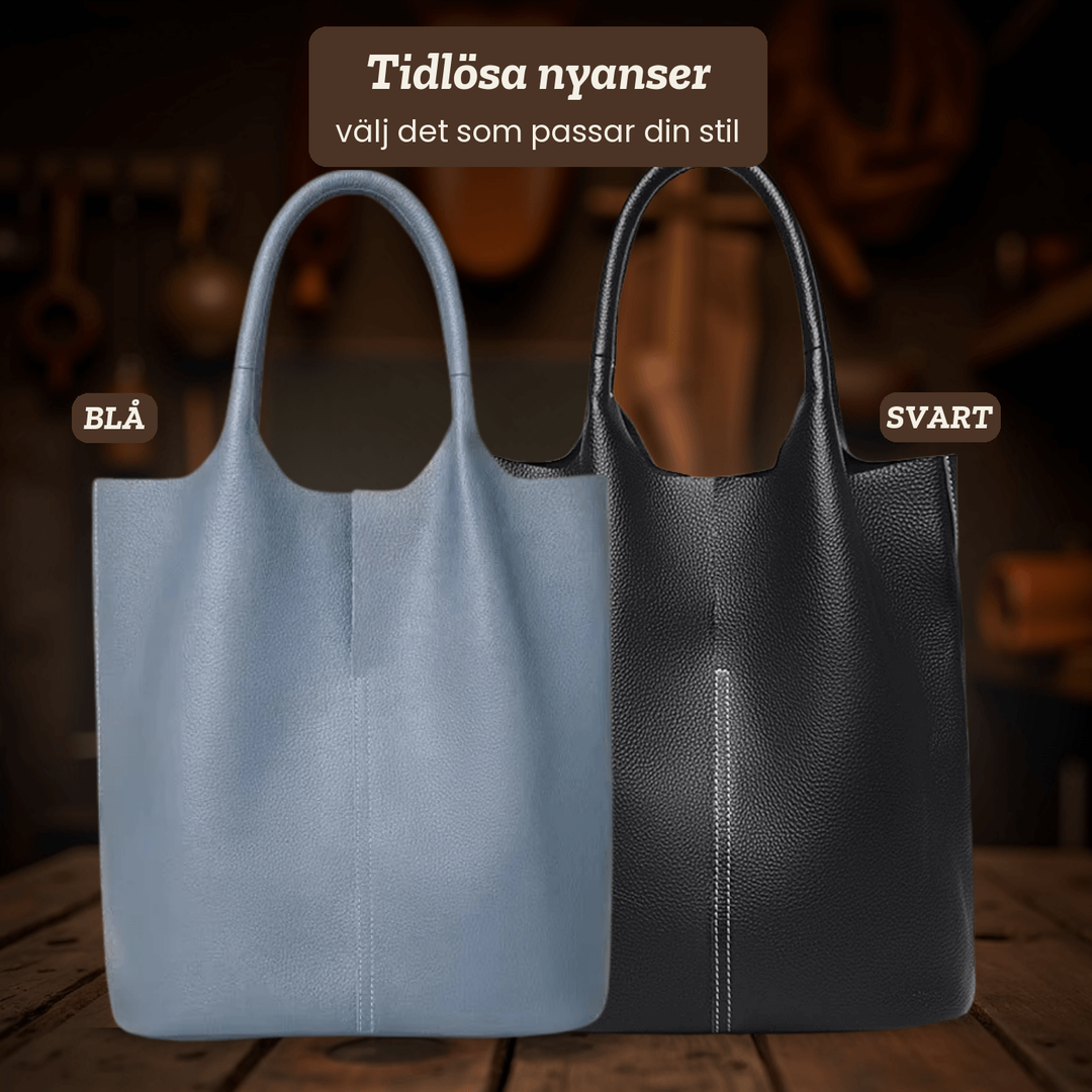 Elsa – Rymlig toteväska i skinn