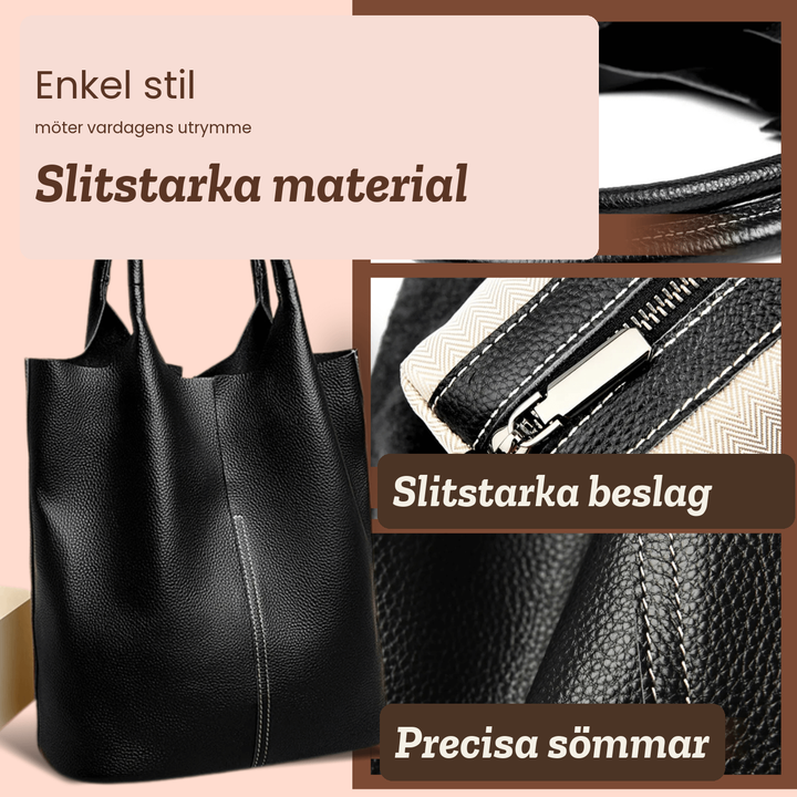 Elsa – Rymlig toteväska i skinn