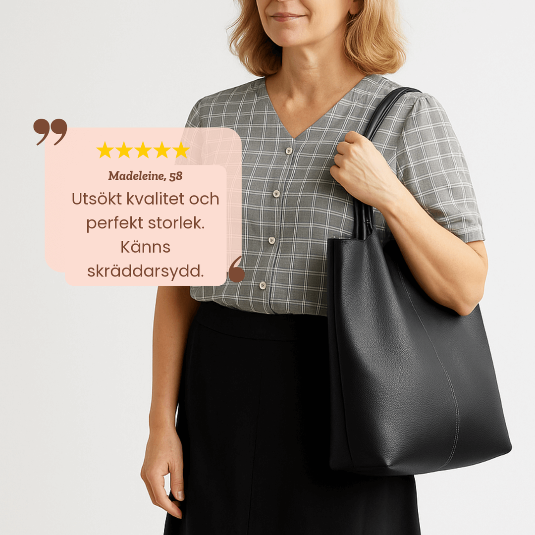 Elsa – Rymlig toteväska i skinn