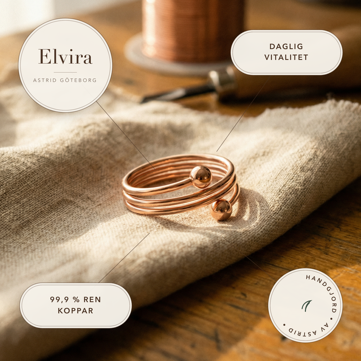 Elvira – Spiralring i rent koppar