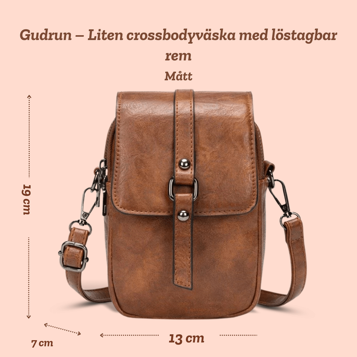 Gudrun – Liten crossbodyväska med löstagbar rem