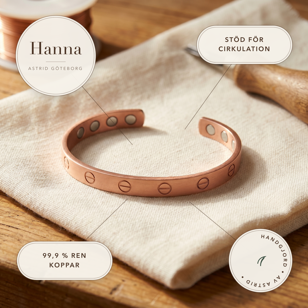 Hanna – Handgjort armband med skruvdetaljer