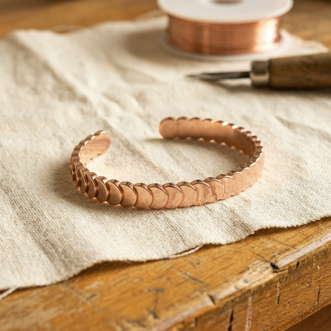 Svea – Handsmitt armband i koppar