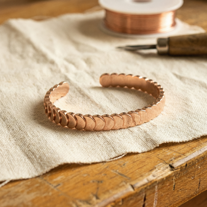 Svea – Handsmitt armband i koppar