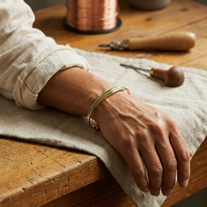 Matilda – Handgjort armband med jadinlägg
