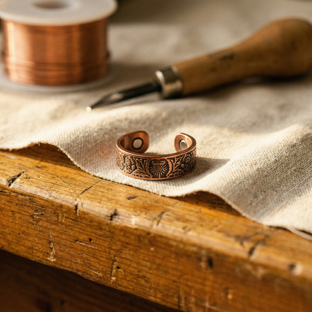 Gudrun – Handgraverad ring i koppar