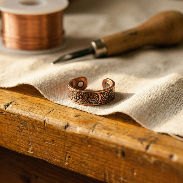 Gudrun – Handgraverad ring i koppar
