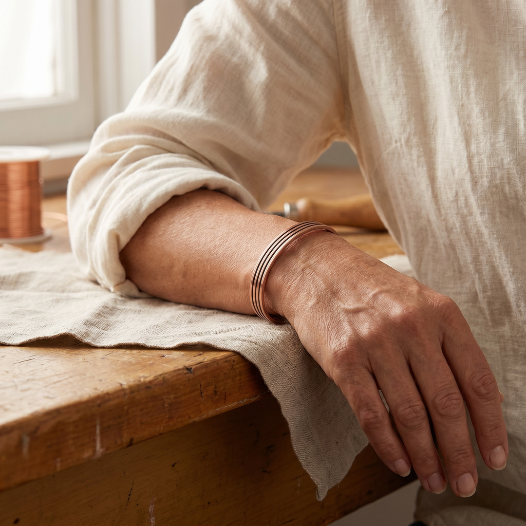 Stina – Magnetarmband i massivt koppar