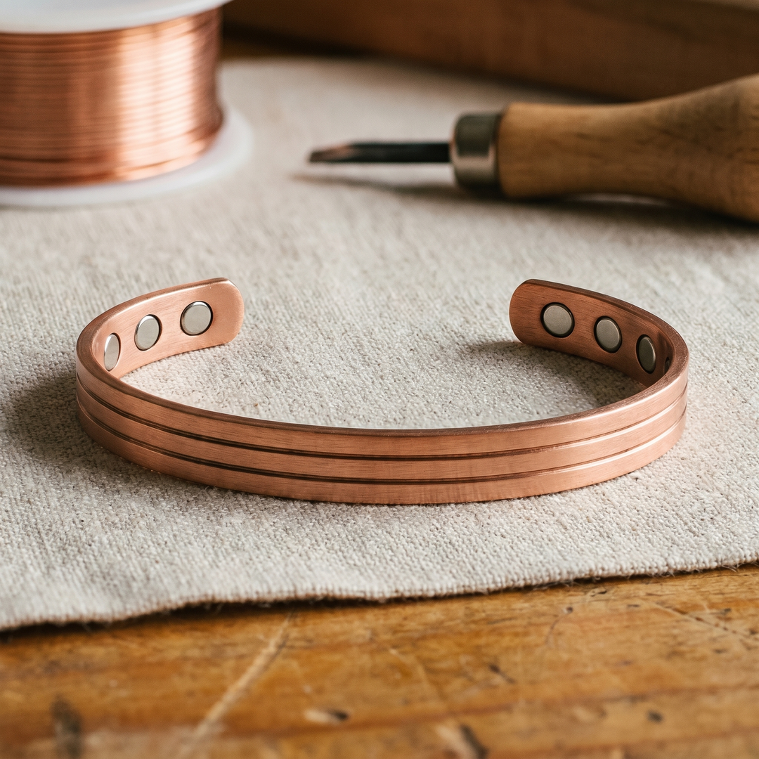 Lena – Handgjort koppararmband med magneter