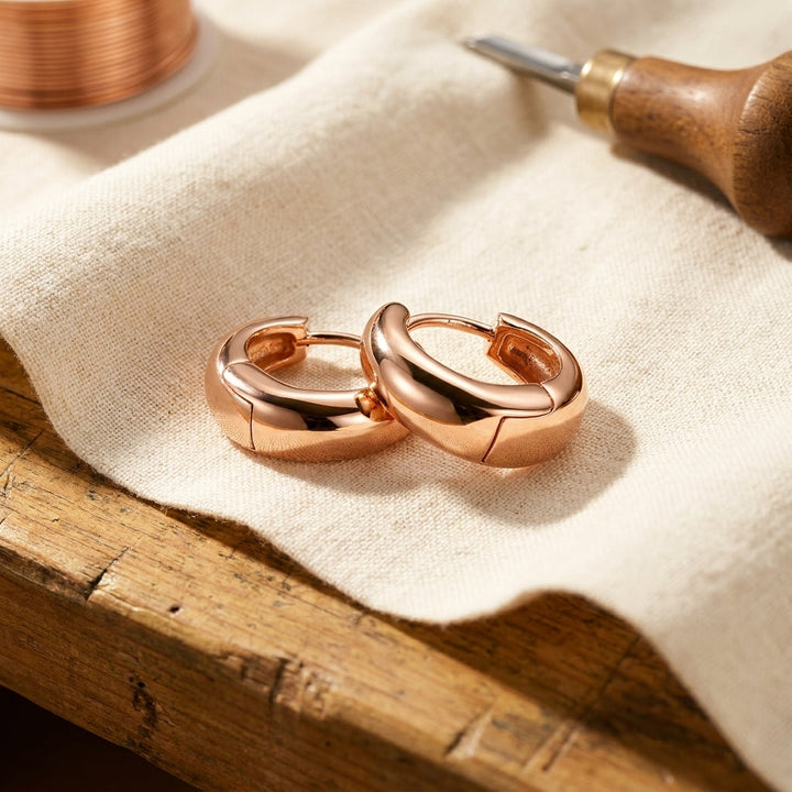 Solveig – Chunky hoops i äkta koppar