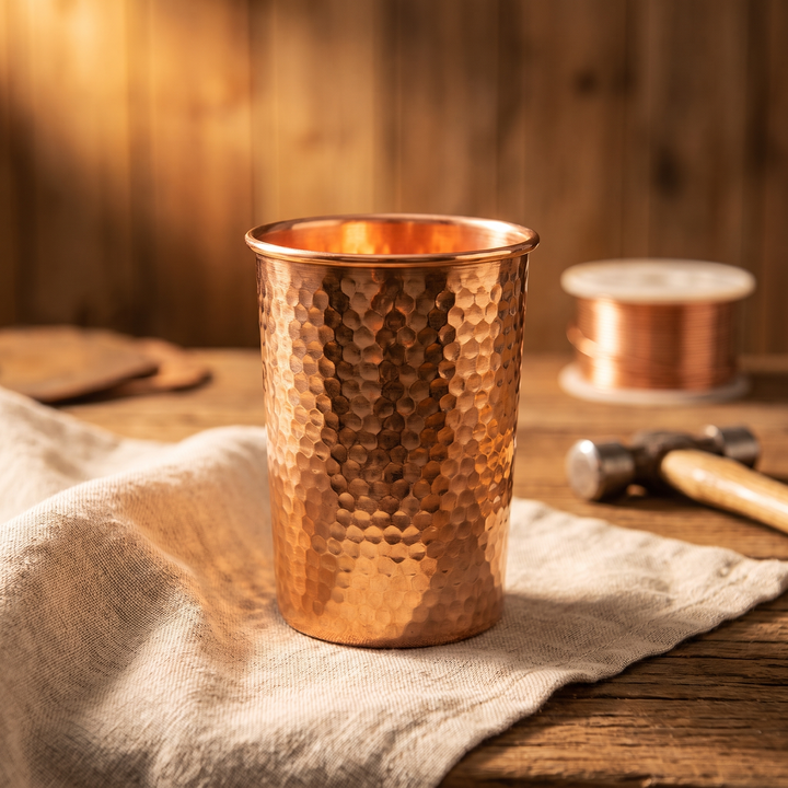 Dorotea – Handhamrad mugg i rent koppar