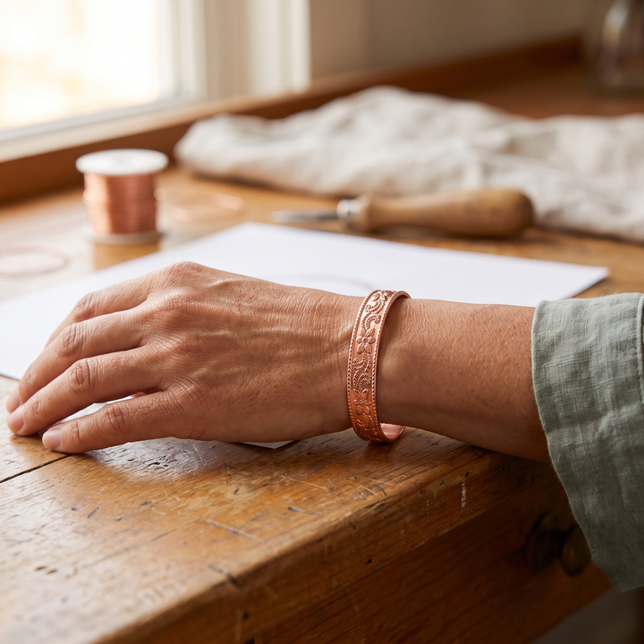 Charlotta – Handgraverat armband i koppar