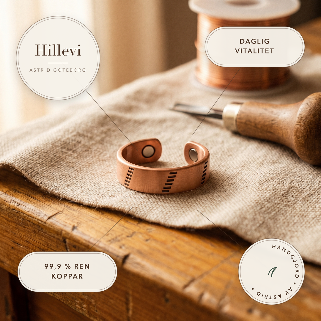 Hillevi – Magnetring i rent koppar