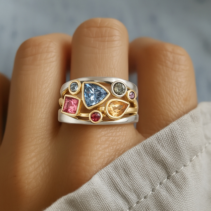 Barbro – Vintage färgglad ring