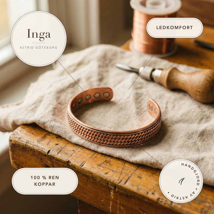 Inga – Handgjort armband i massivt koppar